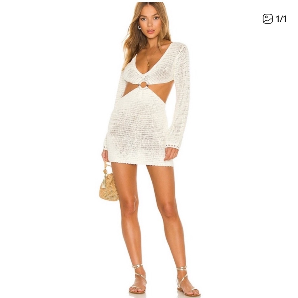 Majorelle Olivia Crochet Mini Dress